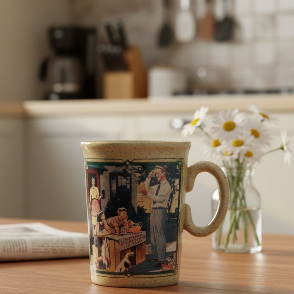 Watkins 1955 Calendar Picture of a Lemonade Stand Made in England Coffee Mug
